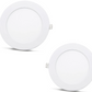 2 piezas - panel LED SLIM blanco 9W / 810 Lm circular empotrado redondo (fuente de alimentación incluida) 4000K YL10-0907