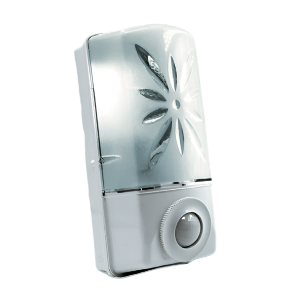 ARS Daystar IP20 - lámpara de pared E27 blanca con sensor de movimiento / sensor PIR, para instalación interior, 341327