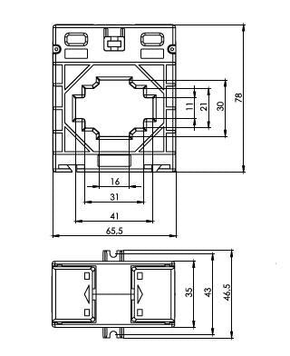 ONKA Transformador de corriente - TRANSFORMADOR DE CORRIENTE 300/5A, 40MM, CLASE 0,5S, 1,5VA (TK403005302 / 80011765)