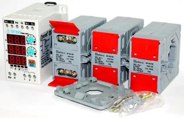 Relé de sobreintensidad digital con pantalla LED de 3×3 dígitos TRM-400